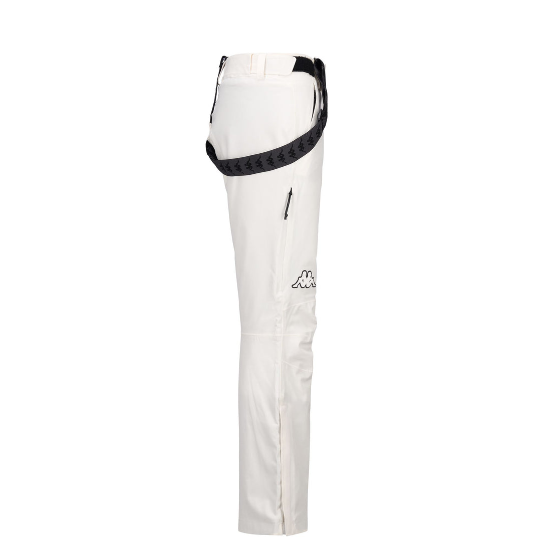 Black and White Men's Waterproof Ski Pants with Padding main