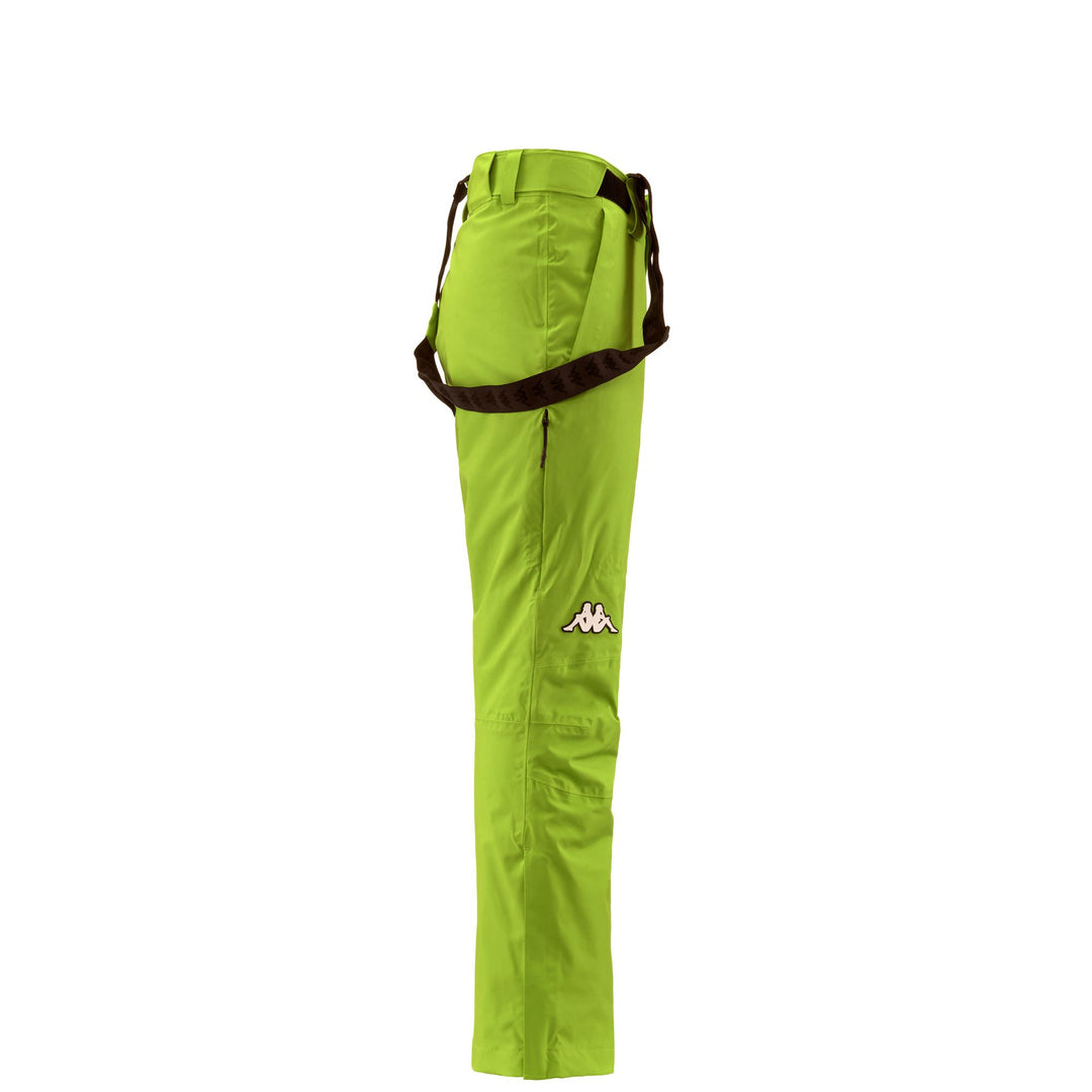 Pantaloni da sci slim fit da uomo verdi con protezione impermeabile main
