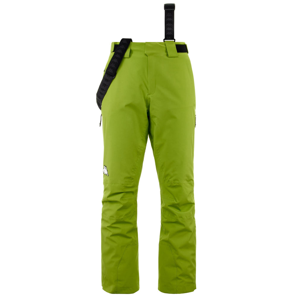 Glowing Green Men's Ski Waterproof Pants with Padding 02