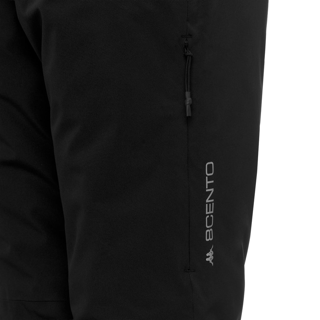 Black Men's Slim Fit Insulated Ski Pants with Waterproof Protection main