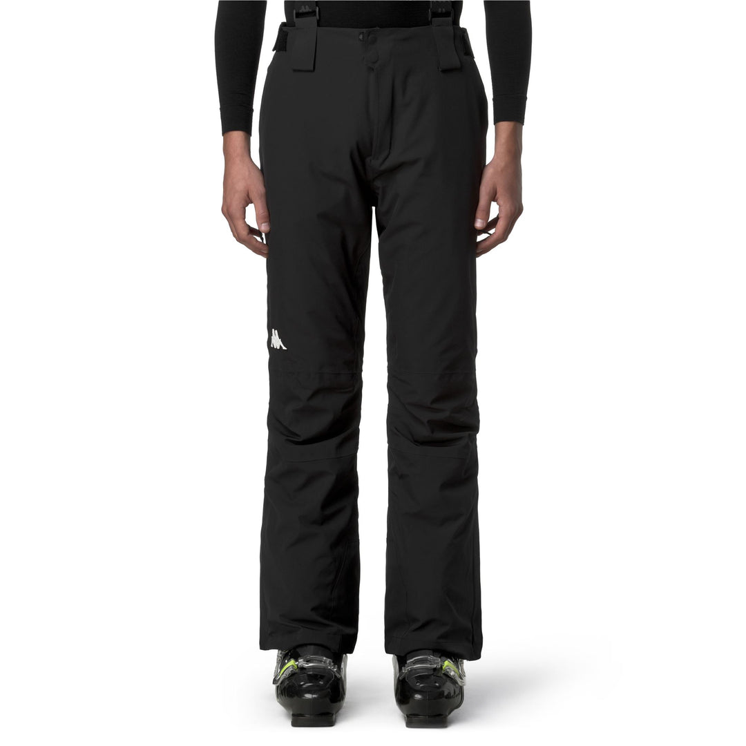 Black Men's Slim Fit Insulated Ski Pants with Waterproof Protection 01