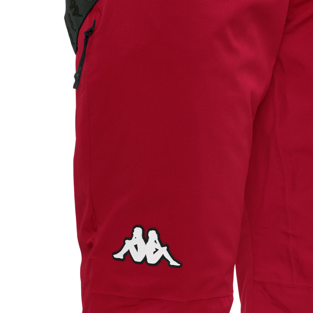 Red Men's Insulated Slim Fit Ski Pants with Waterproof Protection 02