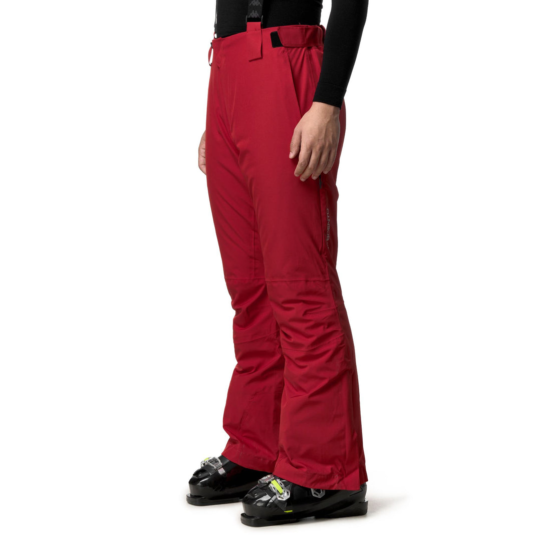 Red Men's Insulated Slim Fit Ski Pants with Waterproof Protection main