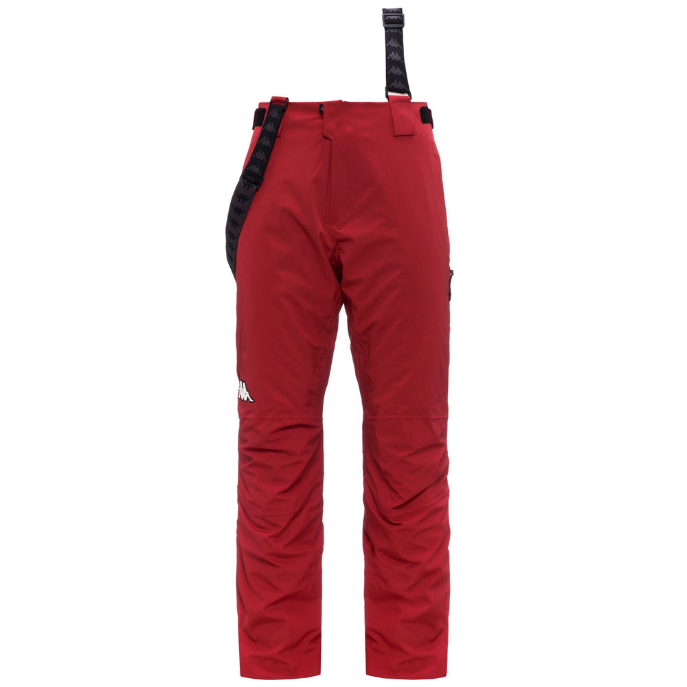 Pantalon de ski rouge pour homme, coupe slim, isolé et imperméable. 02