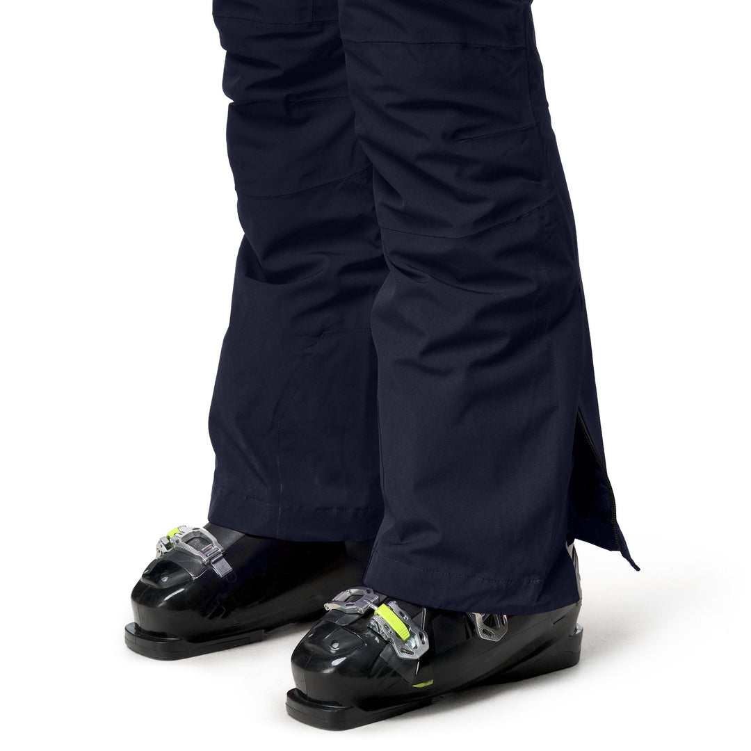 Pantalon de ski bleu pour homme, coupe slim, avec protection imperméable main