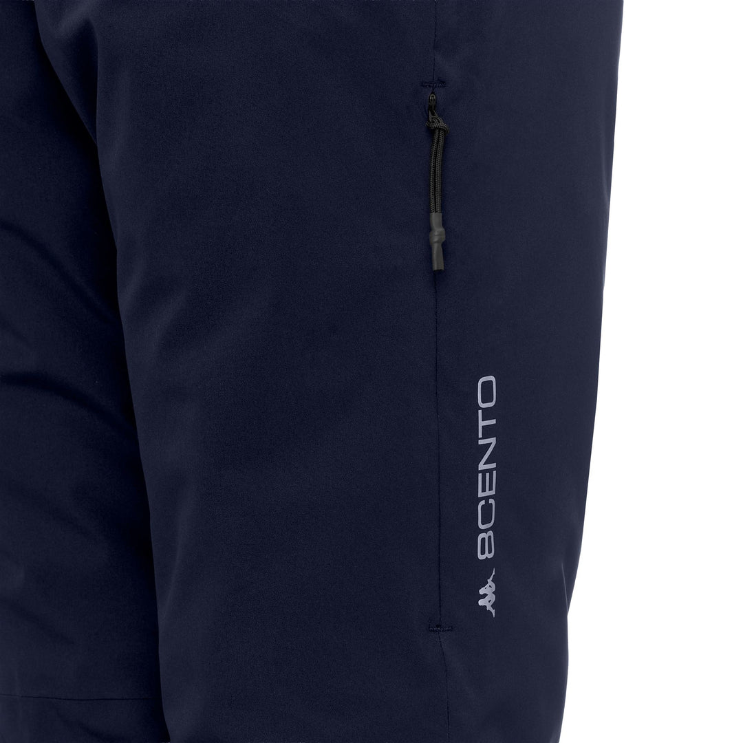 Pantalon de ski bleu pour homme, coupe slim, avec protection imperméable main