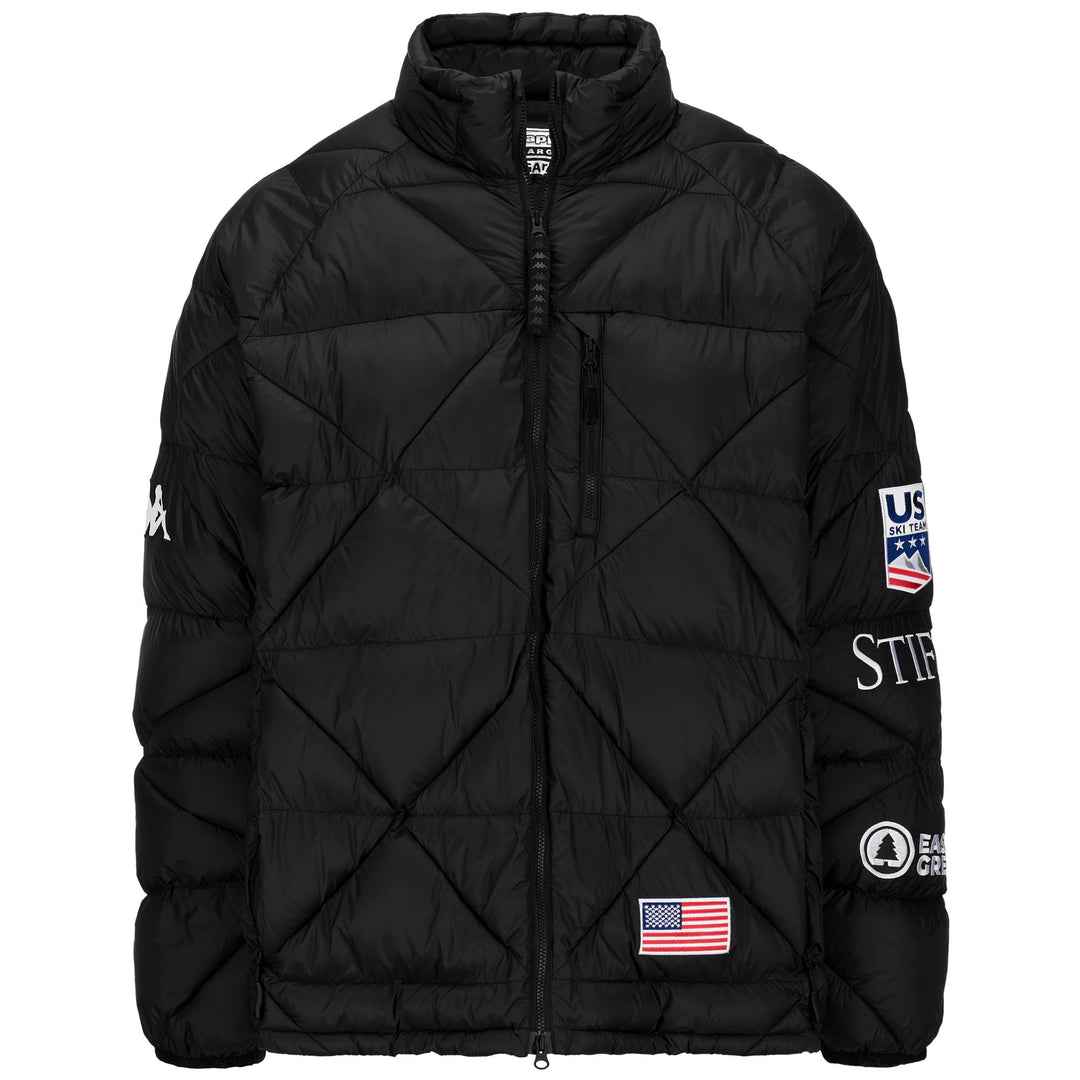 Veste de snowboard rembourrée noire unisexe coupe classique main
