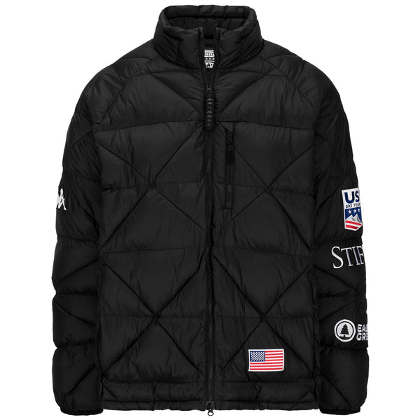 Black Unisex Regular Fit Padded Snowboard Jacket | Kappa