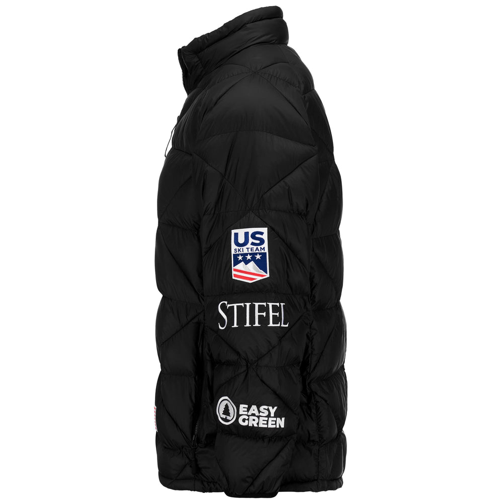 Veste de snowboard rembourrée noire unisexe coupe classique 02