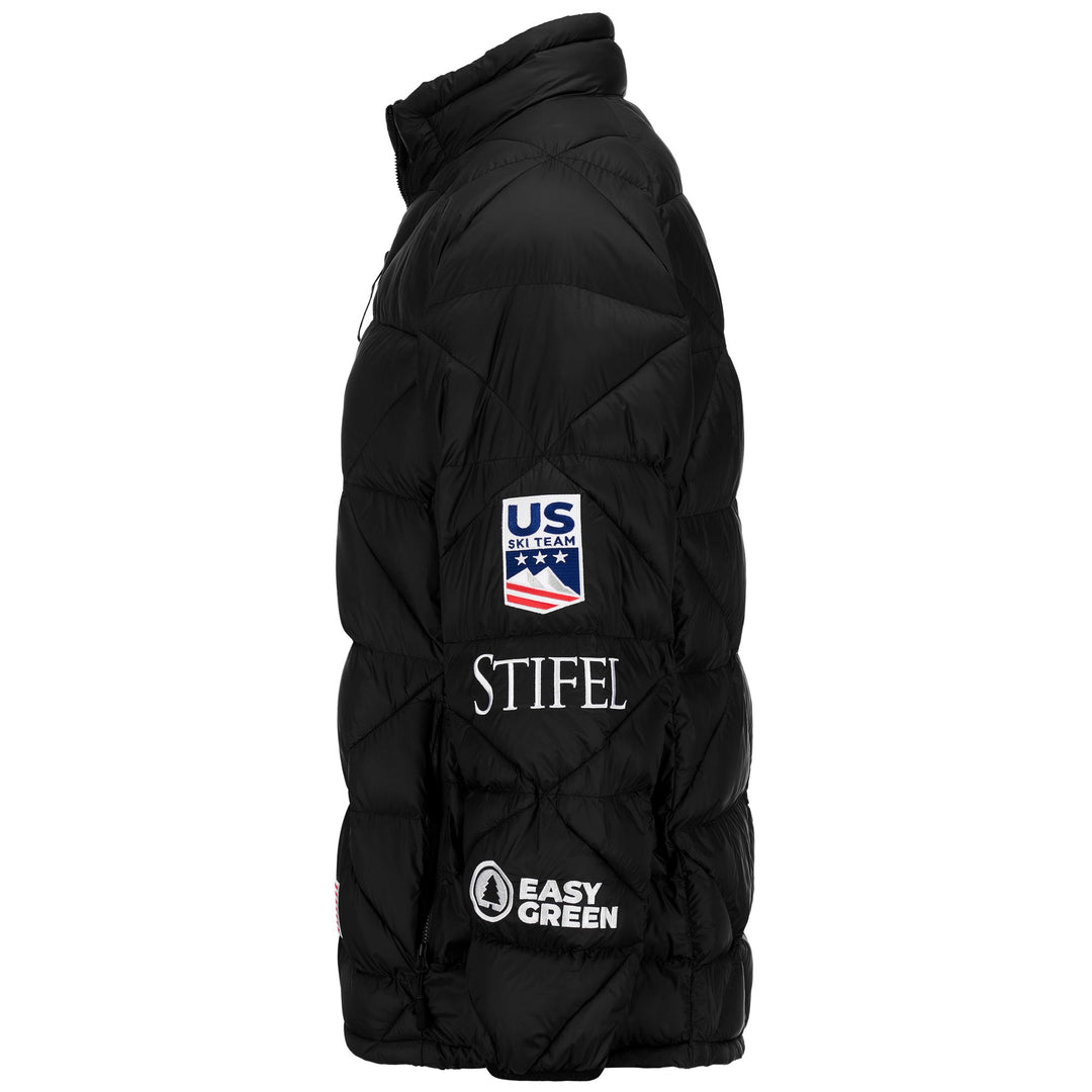 Veste de snowboard rembourrée noire unisexe coupe classique main