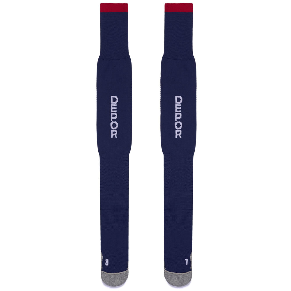 Calcetines deportivos hasta la rodilla para hombre, color azul marino, con amortiguación 02