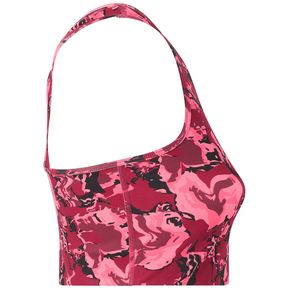 Red Pink Women's Active Workout Jersey Top with Skin Fit Design 02