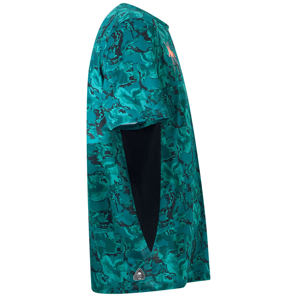 Blue Men's Active Jersey T-Shirt with Graphic Design 02