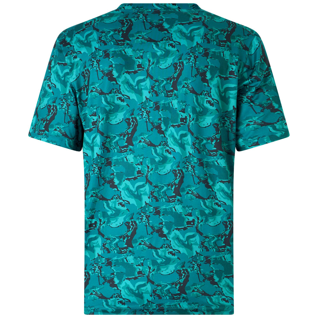 T-shirt sportiva da uomo blu con grafica main