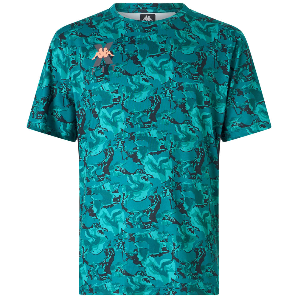 Blue Men's Active Jersey T-Shirt with Graphic Design 02