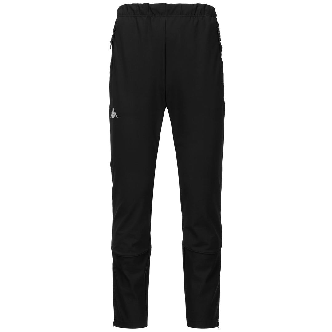 Pantalones deportivos impermeables negros para hombre con tejido elástico 01