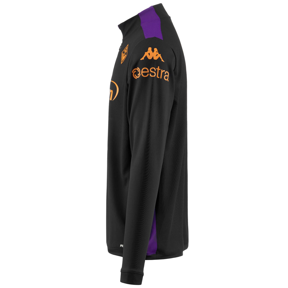 Black Violet Men's Football Training Fleece Jumper with Hydro-Way Protection 02