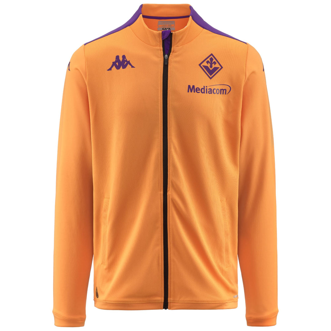 Sweat-shirt d'entraînement de football ACF Fiorentina pour homme, coupe ajustée, orange 01
