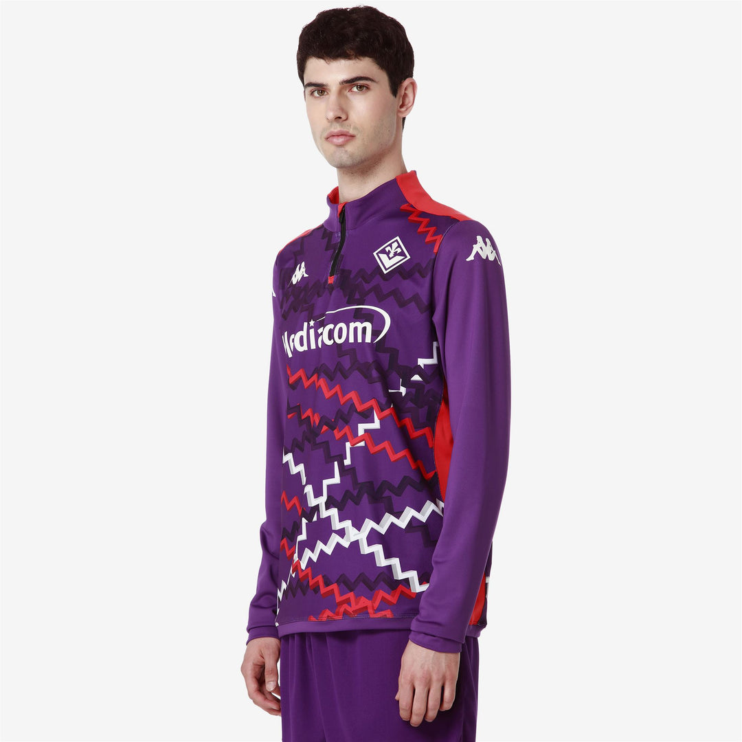 Suéter polar de fútbol de color rojo índigo para hombre. main