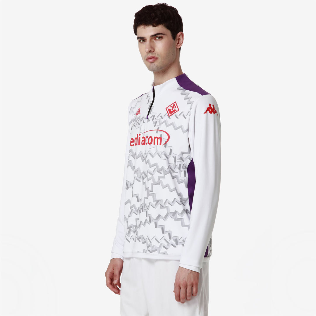 White Men's ACF Fiorentina Football Training Slim Fit Jumper main