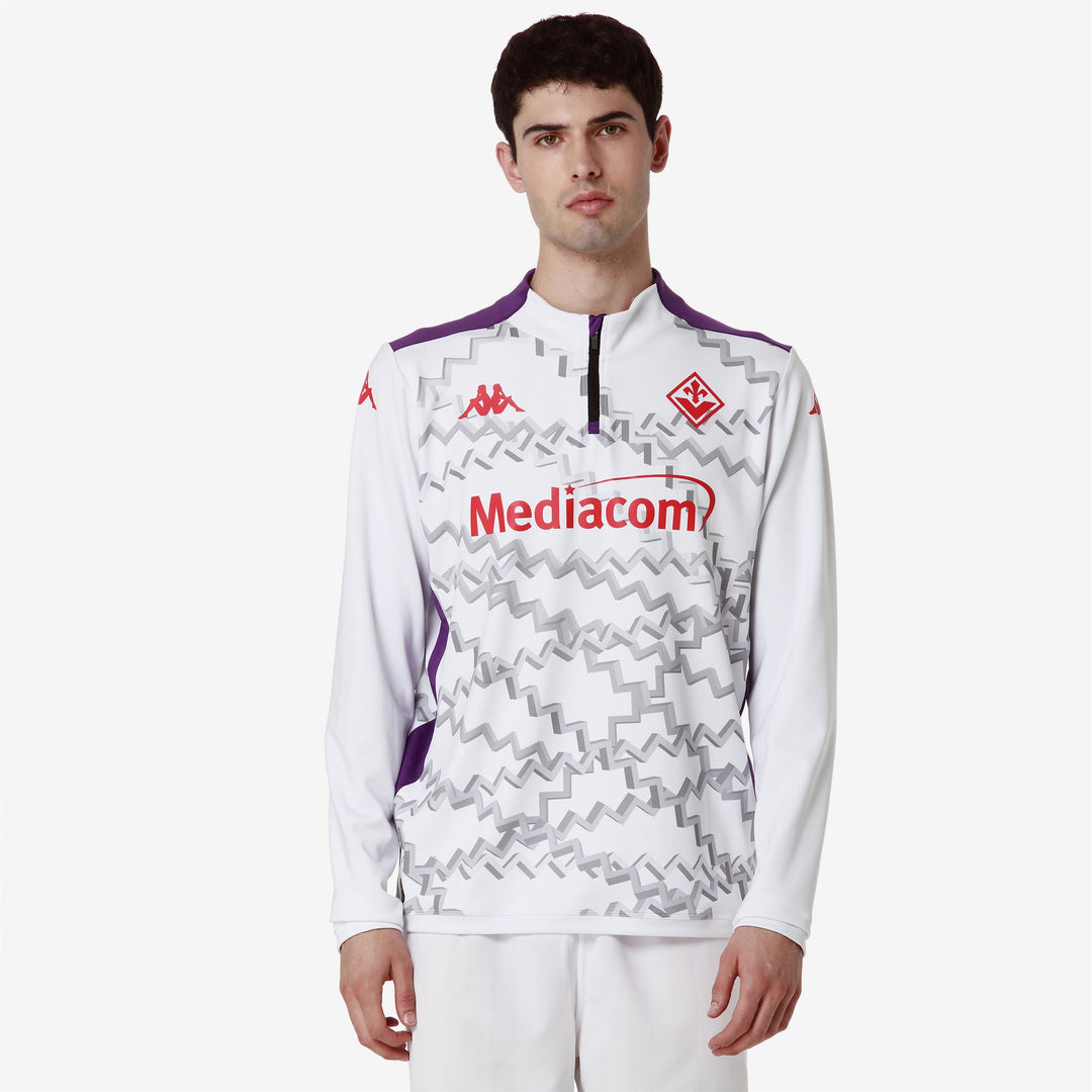 White Men's ACF Fiorentina Football Training Slim Fit Jumper main