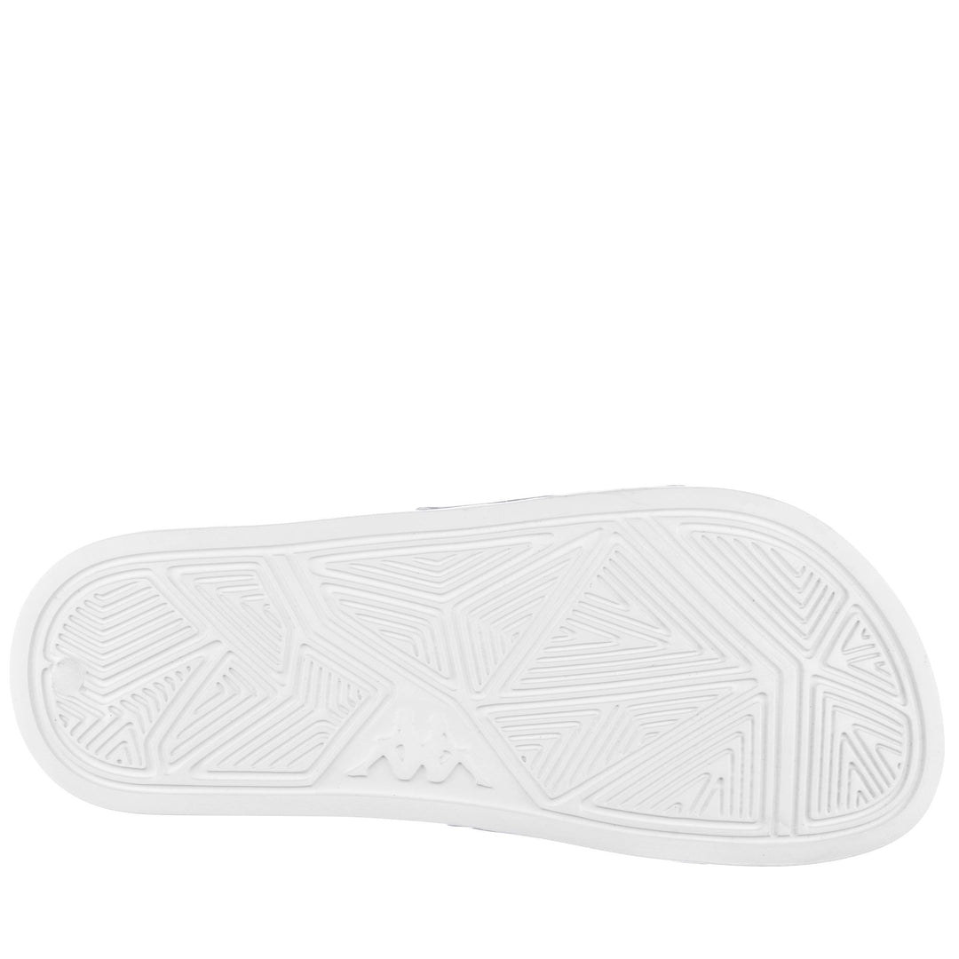 Infradito da donna a righe bianche e viola con logo main