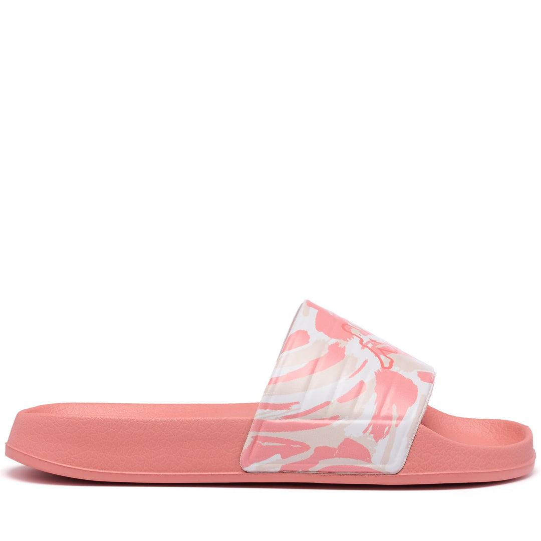 Infradito da donna a righe arancioni con tomaia sintetica main