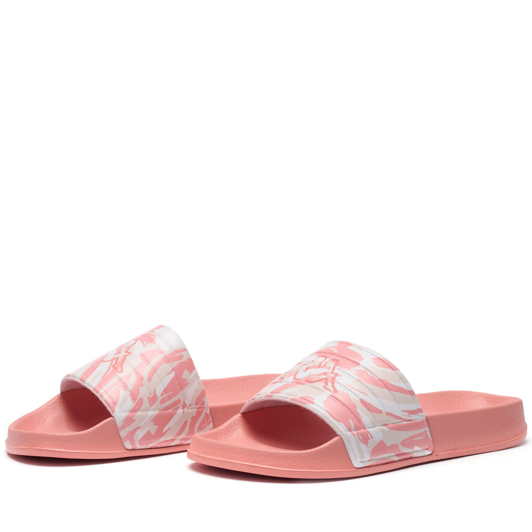 Infradito da donna a righe arancioni con tomaia sintetica 01