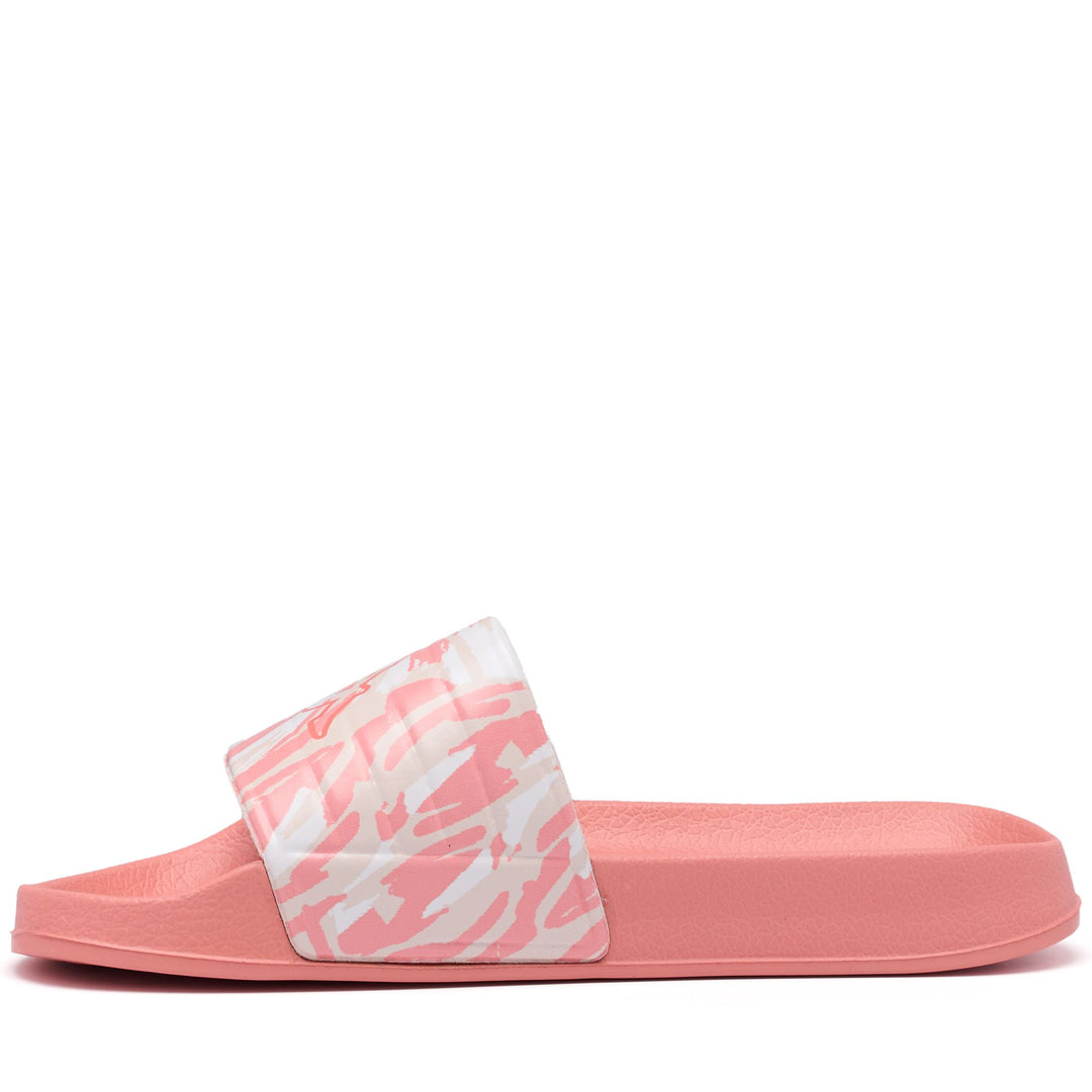 Infradito da donna a righe arancioni con tomaia sintetica main