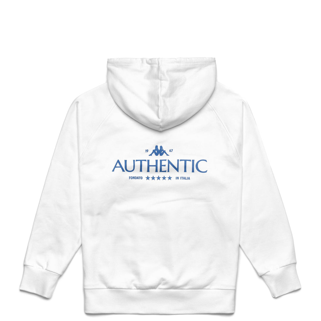 Men's White Brushed Hoodie with Kangaroo Pocket. main