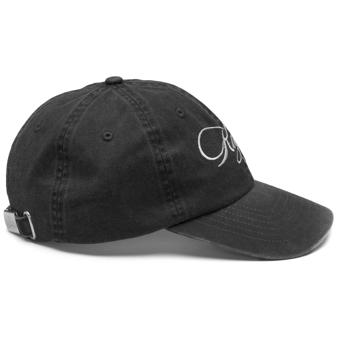 Gorra unisex de sarga negra con visera 01