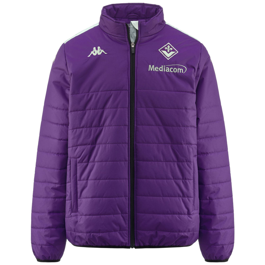Veste matelassée de football ACF Fiorentina pour homme, coupe ajustée, violette 01