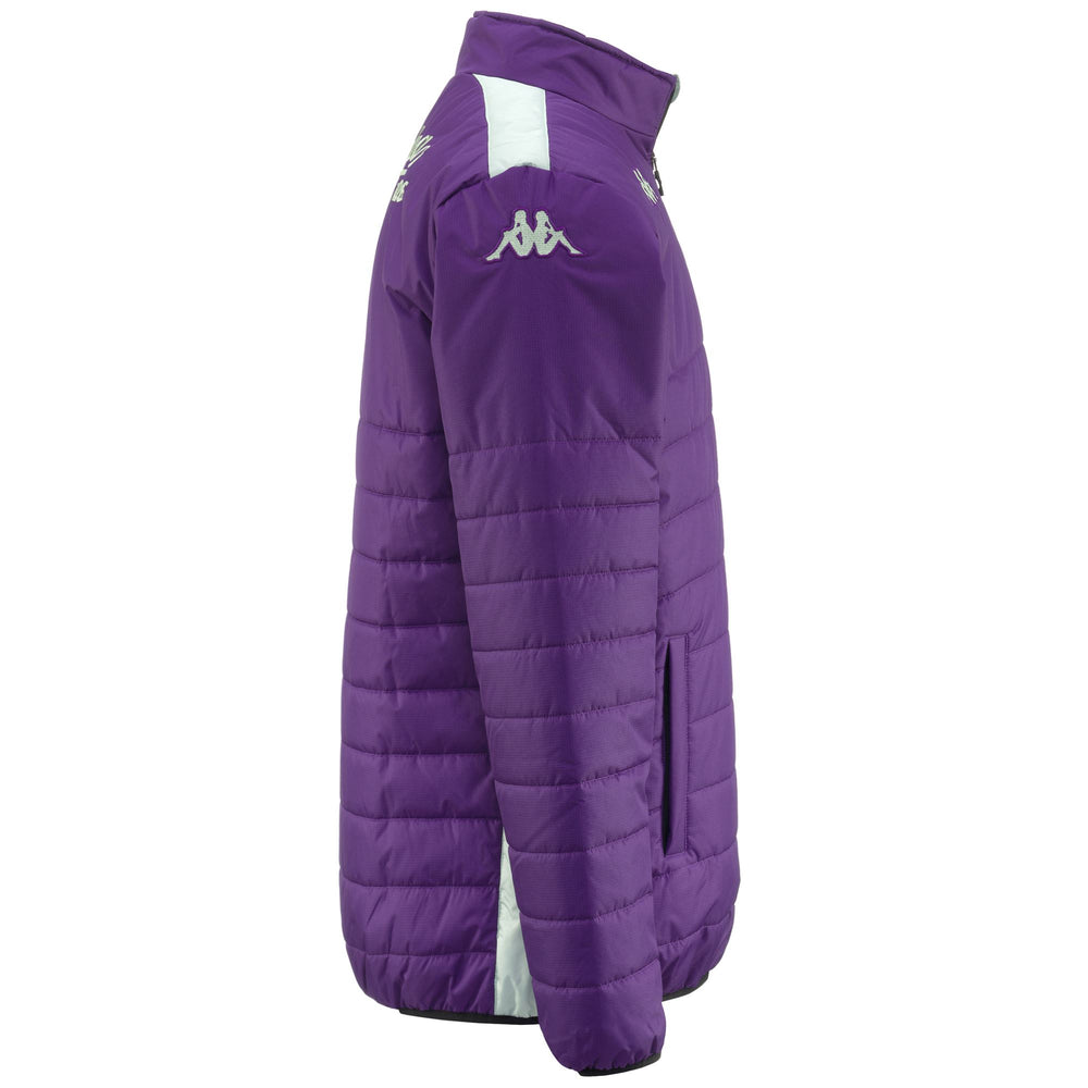 Veste matelassée de football ACF Fiorentina pour homme, coupe ajustée, violette 02