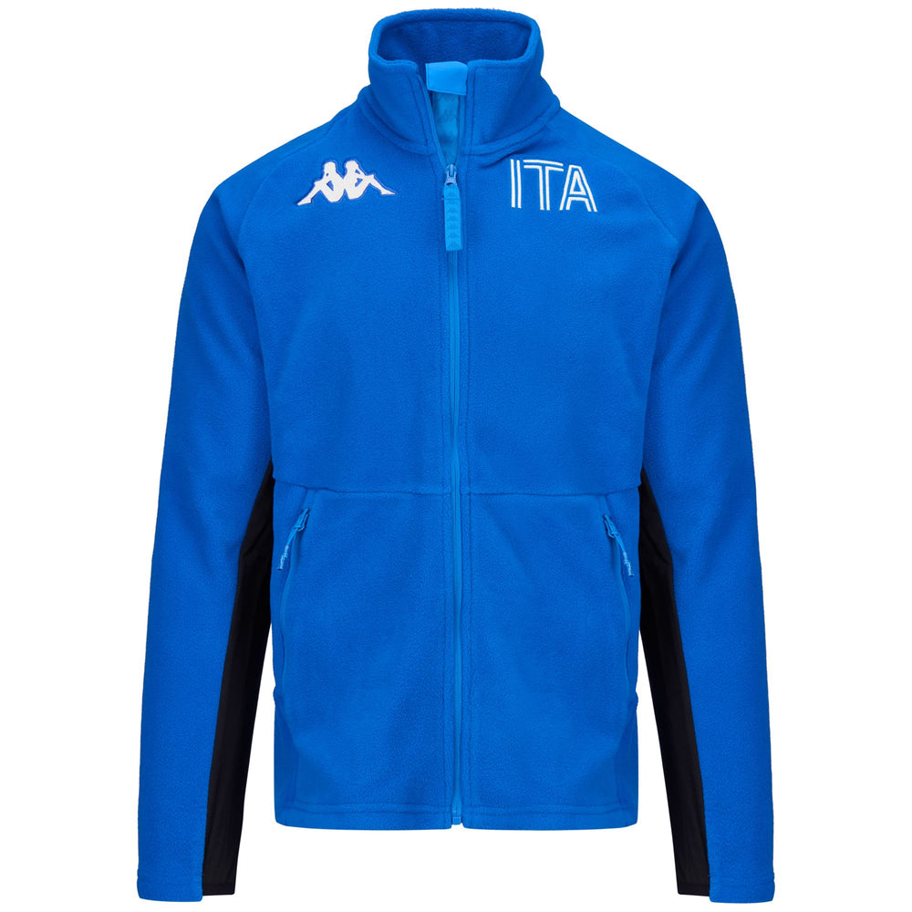 Blue Men's Regular Fit Ski Fleece with Stretch Inserts 02