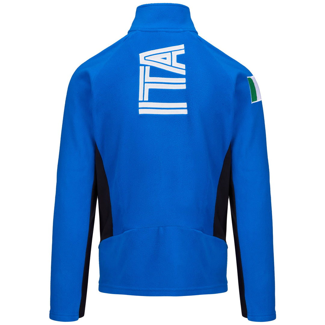 Blue Men's Regular Fit Ski Fleece with Stretch Inserts main