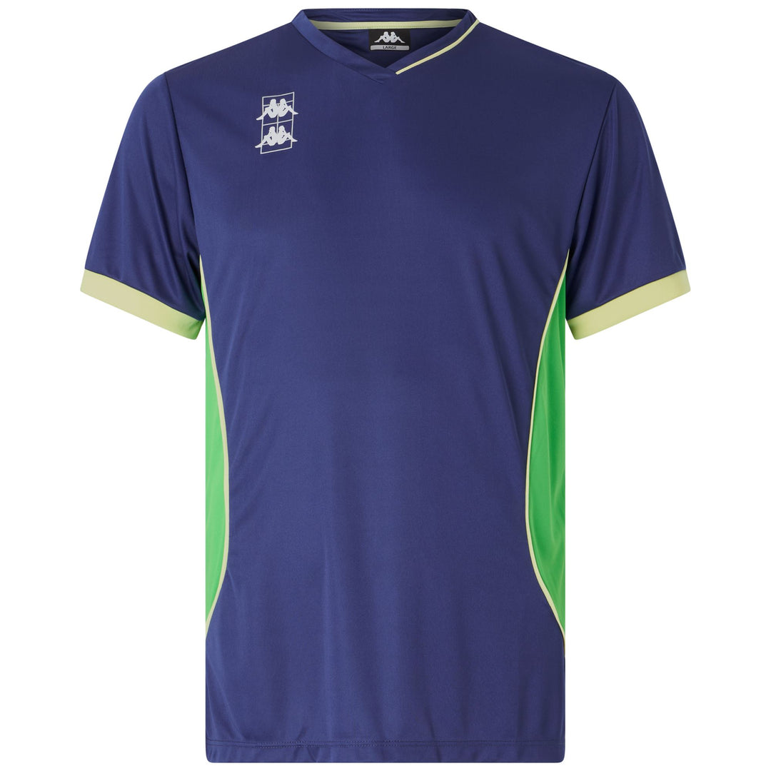 Camiseta de pádel azul de corte regular para hombre con inserciones laterales 01