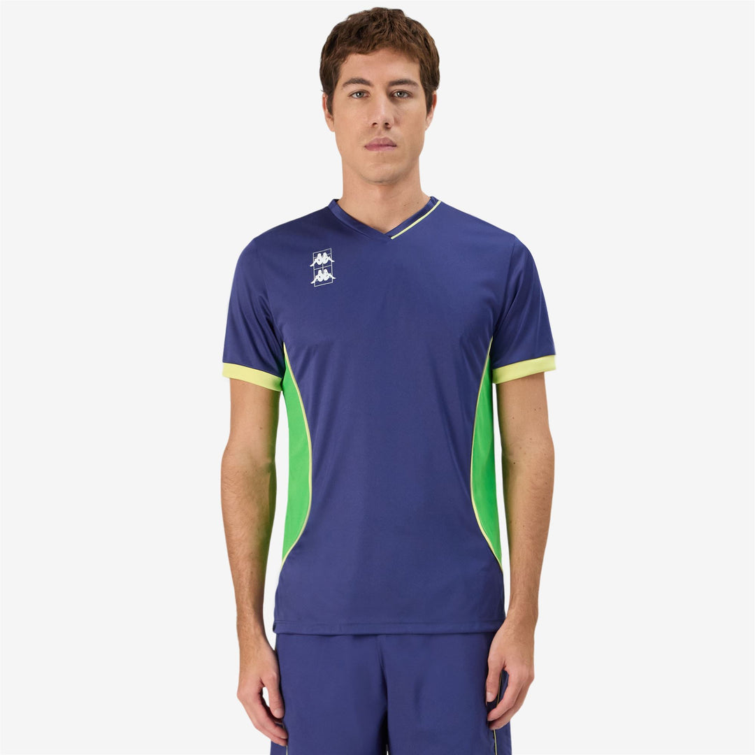 Blue Men's Regular Fit Padel T-Shirt with Side Inserts main