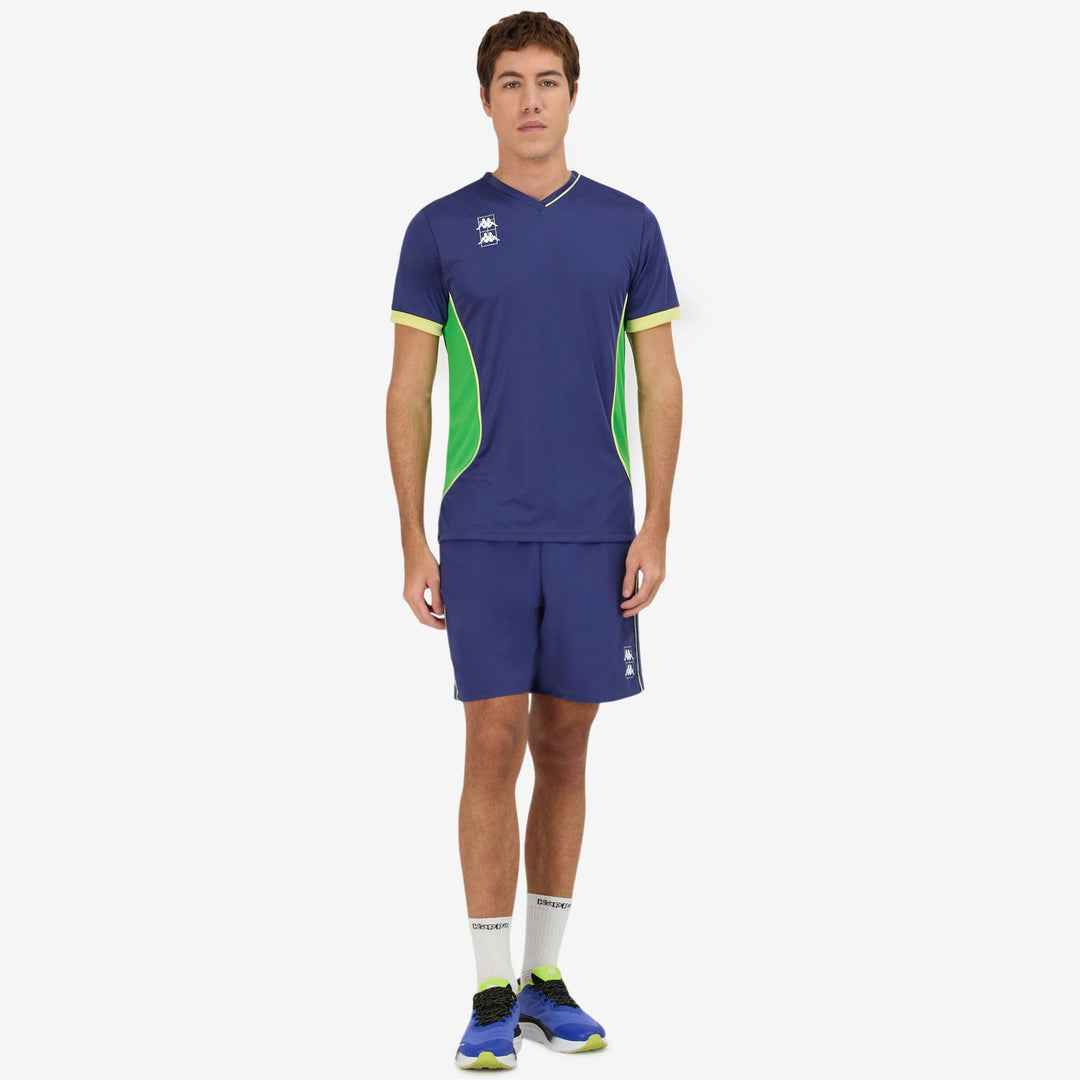 Camiseta deportiva de pádel azul para hombre con corte regular 01