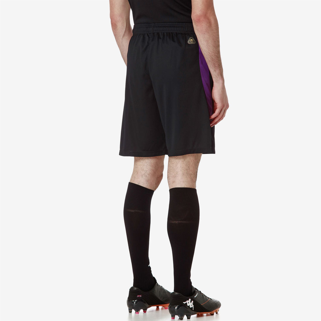 Black Men's ACF Fiorentina Football Training Shorts with Zip Pockets main