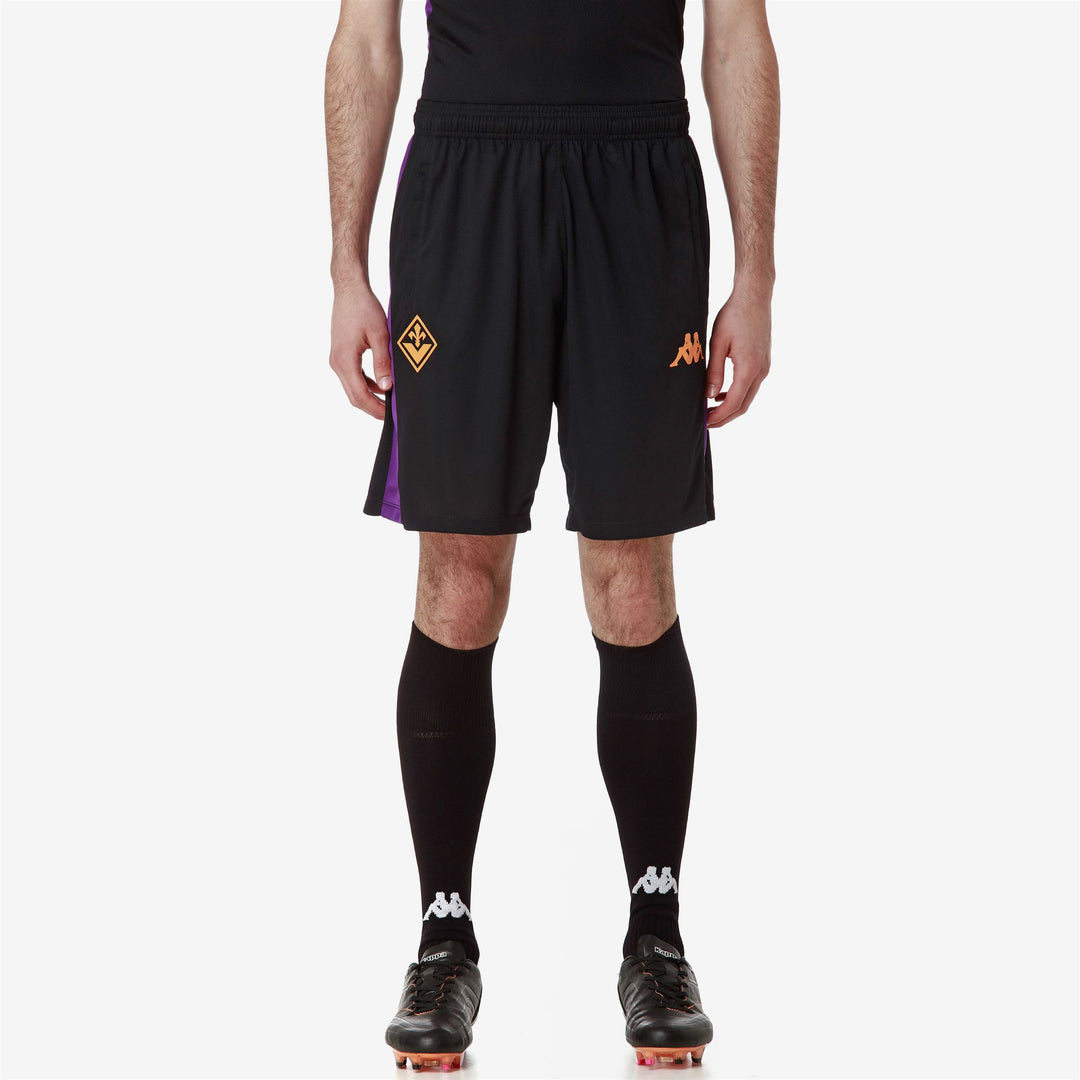 Short de football ACF Fiorentina pour homme, noir, en tissu recyclé main