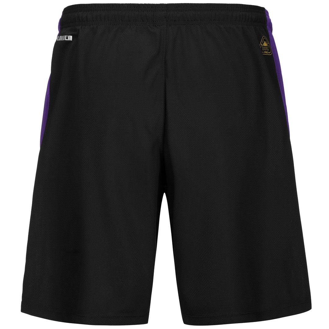 Black Men's ACF Fiorentina Football Training Shorts with Zip Pockets main