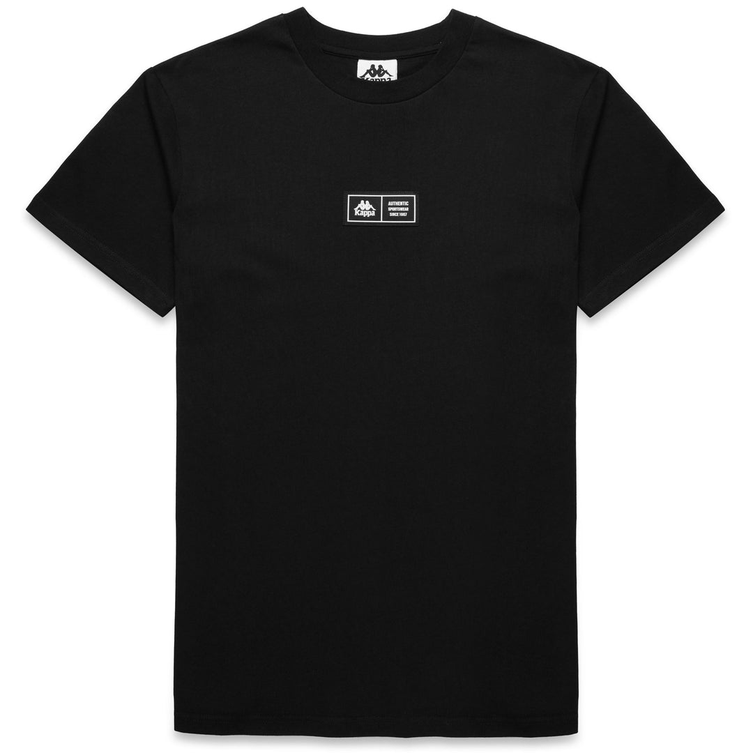 Men's Black T-shirt with Applied Patch 01