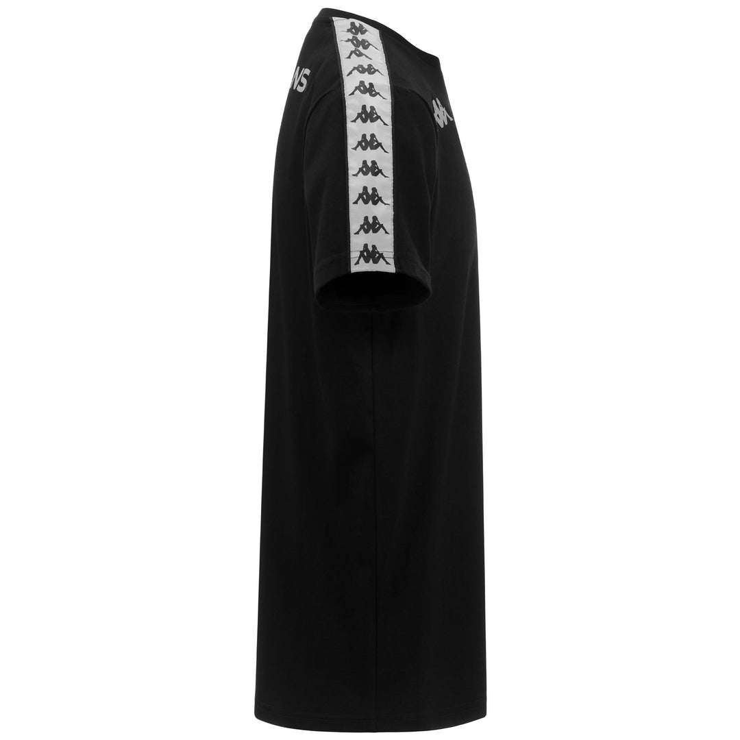 T-shirt girocollo nera da uomo con vestibilità regolare e dettagli riflettenti main