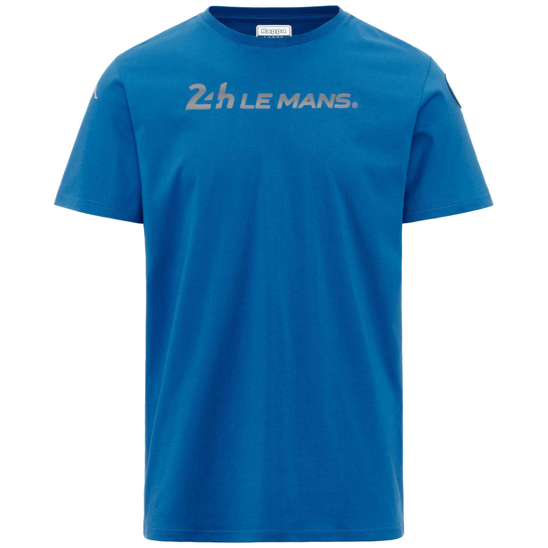 T-shirt bleu en coton pour homme, coupe classique, idéal pour les courses automobiles main