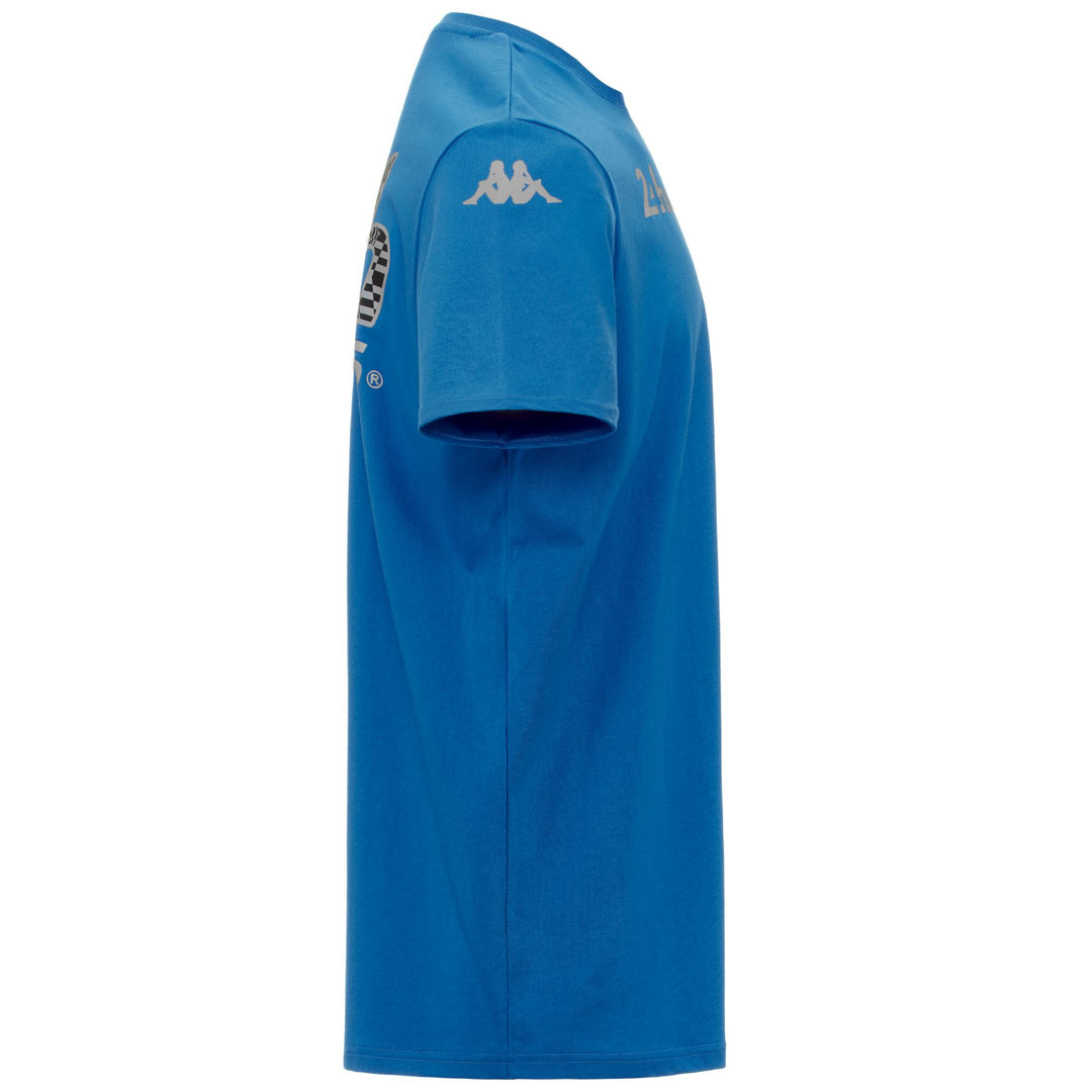Camiseta azul de algodón de corte regular para hombre, ideal para carreras de motor. main