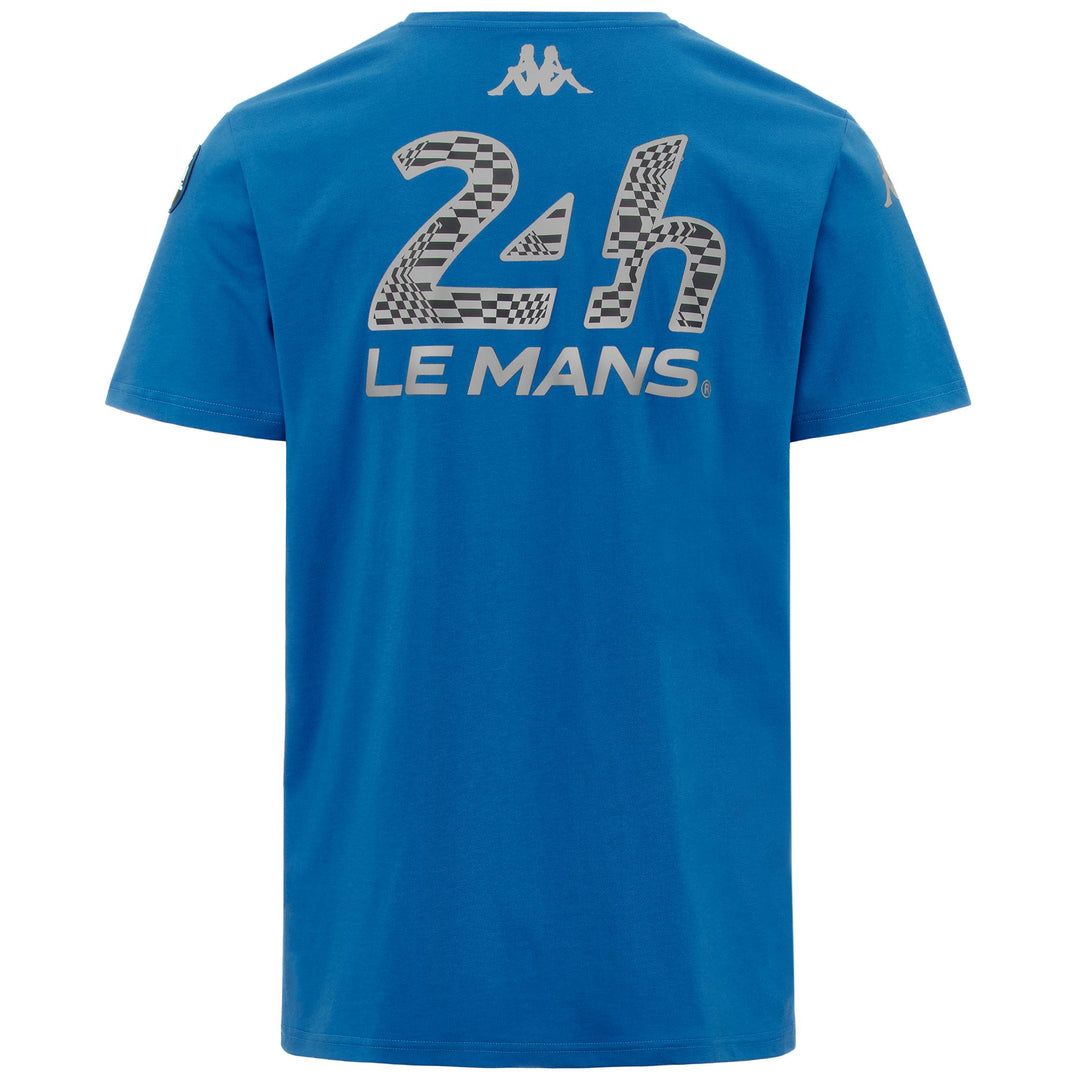 Camiseta azul de algodón de corte regular para hombre, ideal para carreras de motor. main