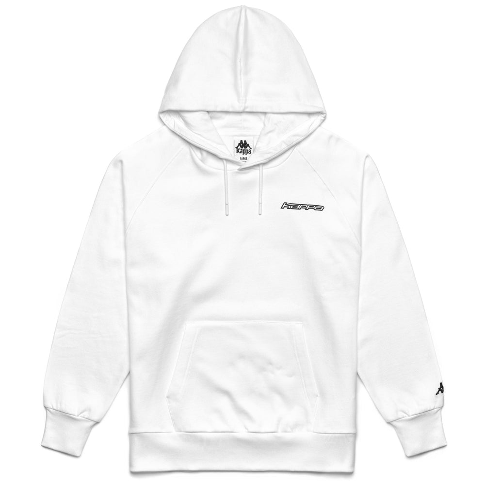 Men's White Brushed Hoodie With Graphic Print 02