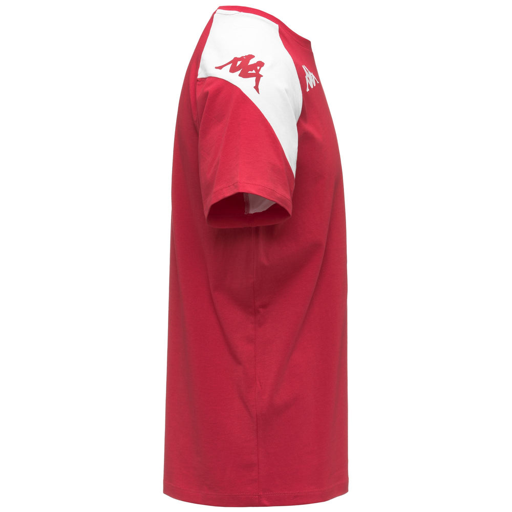 Camiseta de fútbol roja de corte ajustado para hombre en tejido jersey 02