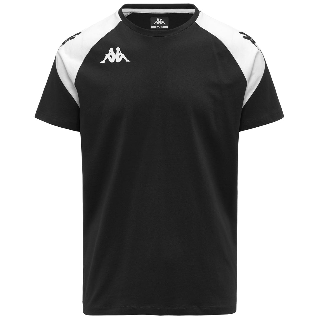 Camiseta ajustada negra de fútbol para hombre en tejido jersey 01