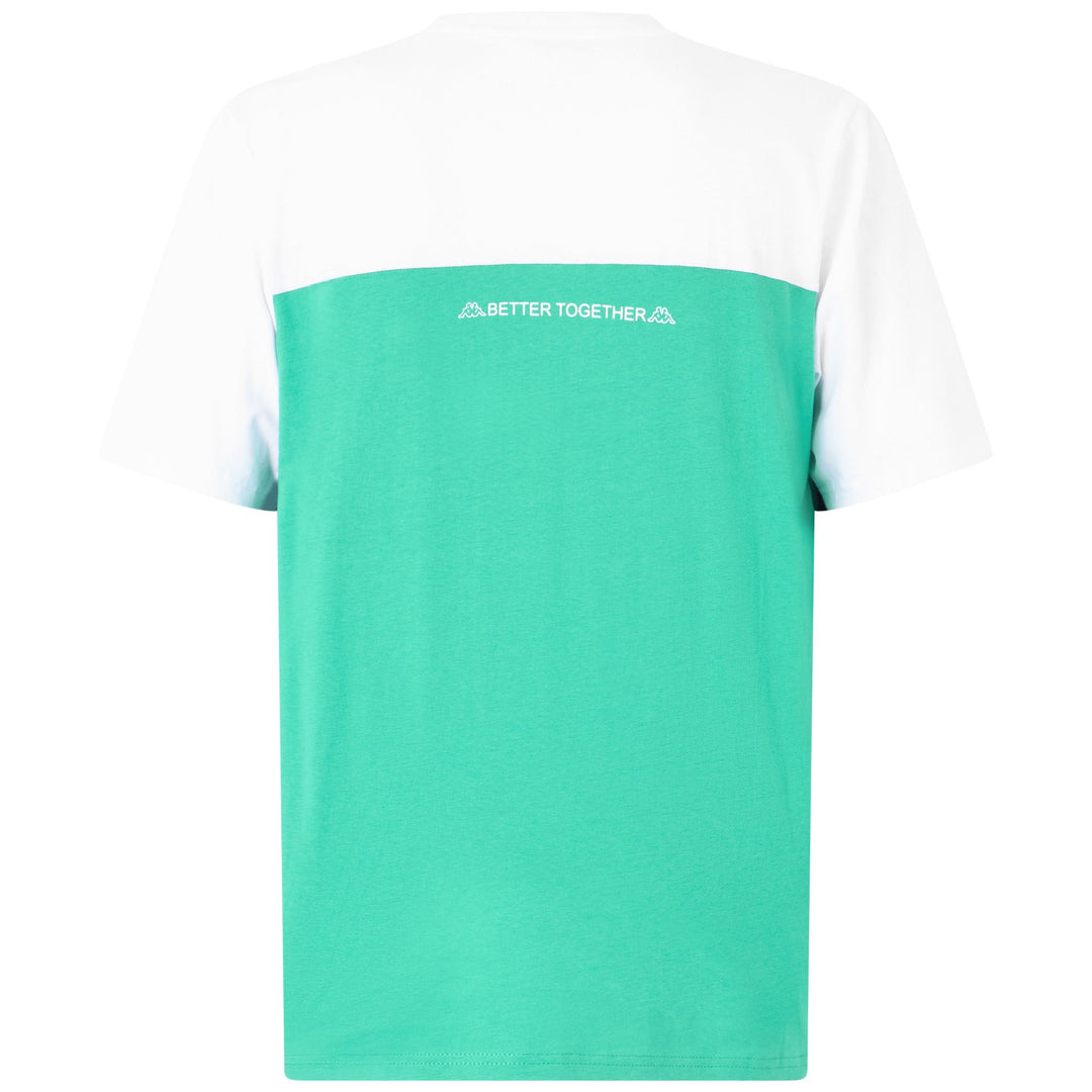 Camiseta de corte regular para hombre en color verde marino con logotipo de Kappa main